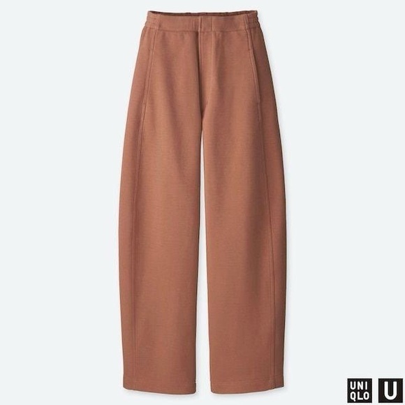 Uniqlo U Cotton double face pants in brown women’s small EUC - Picture 2 of 3